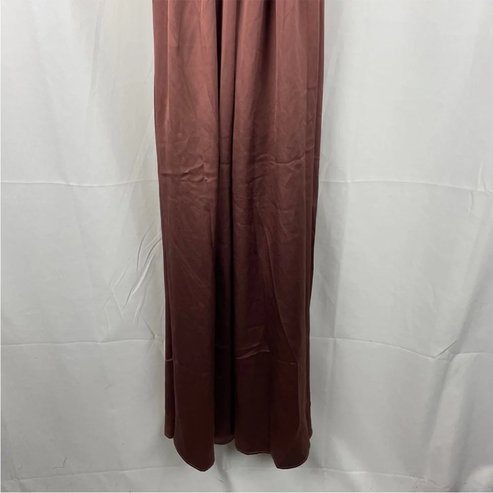 Baltic Born Women's Sicily Satin Maxi Dress Dusty Rose Maroon Dress Size M - Picture 8 of 8